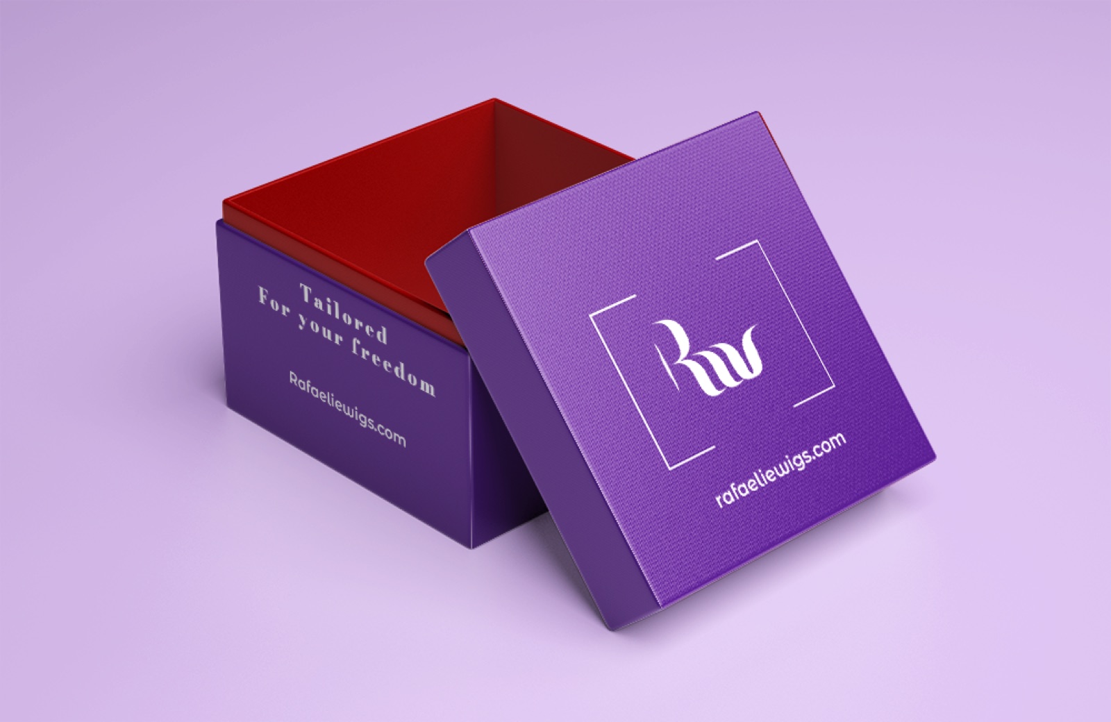 Rafaelie Wigs product packaging mockup