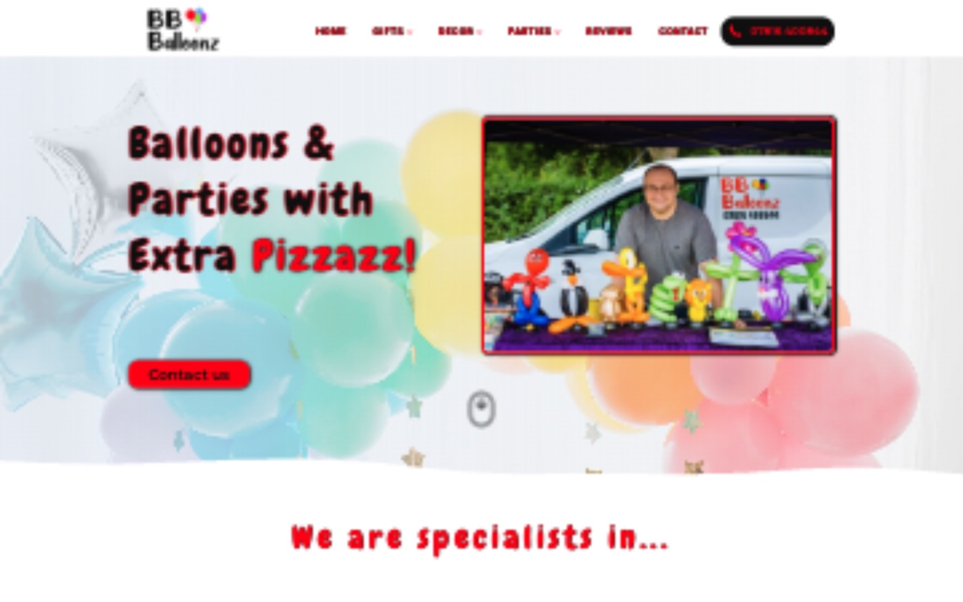 BBBalloonz website